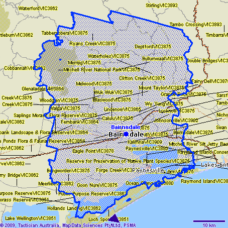 Bairnsdale Map
